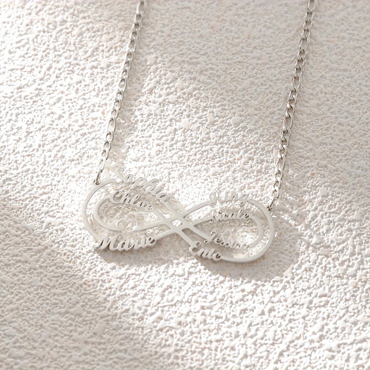 Custom Personalized 18K Plated Name Infinite Necklace for Women